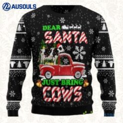 Cow Red Truck Deer Santa Ugly Sweaters For Men Women Unisex