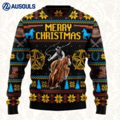 Cowboy Merry Christmas Ugly Sweaters For Men Women Unisex