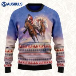 Cowboy Santa Claus Ugly Sweaters For Men Women Unisex
