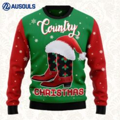 Cowgirl Country Christmas Ugly Sweaters For Men Women Unisex