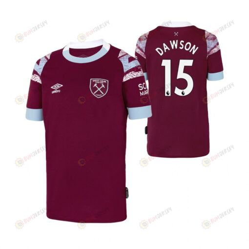 Craig Dawson 15 West Ham United 2022-23 Home Youth Jersey - Claret Blue