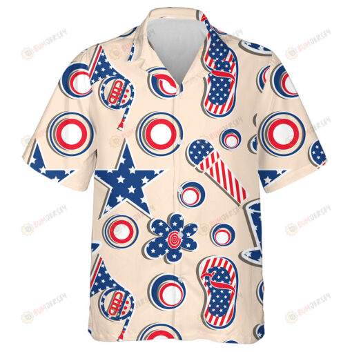 Creative Symbols In The Pattern Of Stars And Stripes Hawaiian Shirt