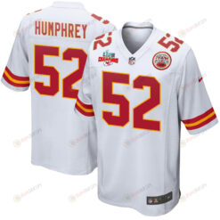 Creed Humphrey 52 Kansas City Chiefs Super Bowl LVII Champions 3 Stars Men's Jersey - White