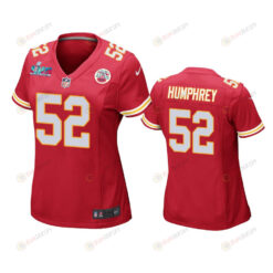 Creed Humphrey 52 Kansas City Chiefs Super Bowl LVII Game Jersey - Women Red