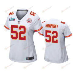 Creed Humphrey 52 Kansas City Chiefs Super Bowl LVII Game Jersey - Women White