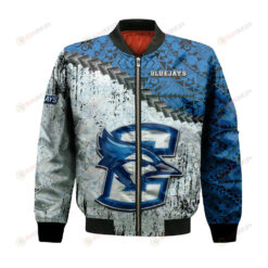 Creighton Bluejays Bomber Jacket 3D Printed Grunge Polynesian Tattoo