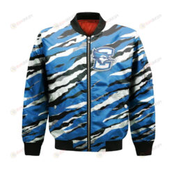 Creighton Bluejays Bomber Jacket 3D Printed Sport Style Team Logo Pattern