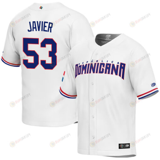 Cristian Javier 53 Dominican Republic Baseball 2023 World Baseball Classic Jersey - White