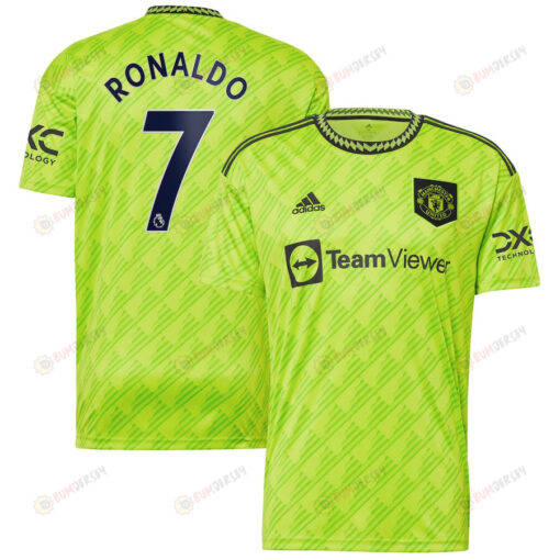 Cristiano Ronaldo 7 Manchester United 2022/23 Third Player Men Jersey - Neon Green