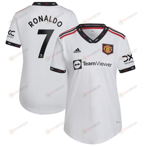 Cristiano Ronaldo 7 Manchester United Women 2022/23 Away Jersey - White