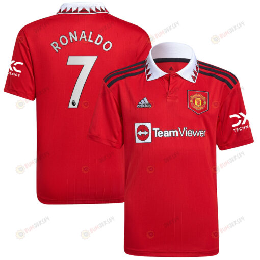 Cristiano Ronaldo 7 Manchester United Youth 2022/23 Home Player Jersey - Red