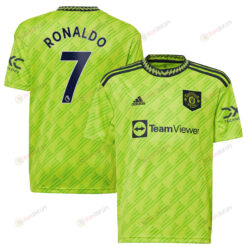 Cristiano Ronaldo Manchester United Youth 2022/23 Third Player Jersey - Neon Green