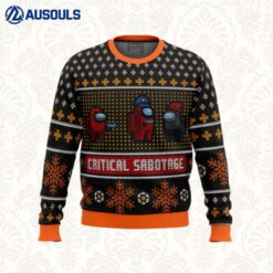 Critical Sabotage Among Us Ugly Sweaters For Men Women Unisex