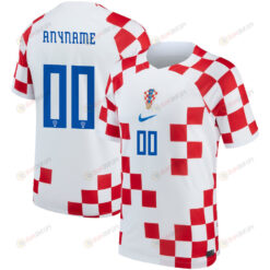 Croatia National Team 2022-23 Qatar World Cup Custom 00 Home Jersey - Youth