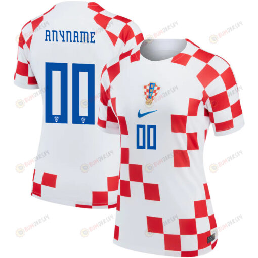 Croatia National Team 2022-23 Qatar World Cup Custom 00 Women Jersey - Home