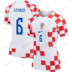 Croatia National Team 2022-23 Qatar World Cup Dejan Lovren 6 Women Jersey - Home