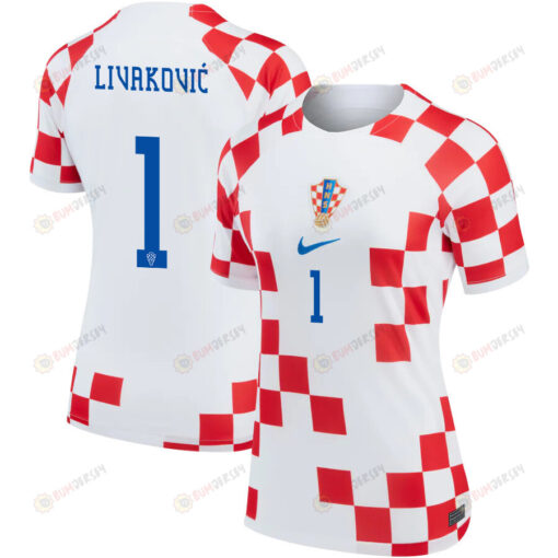 Croatia National Team 2022-23 Qatar World Cup Dominik Livakovi? 1 Home Women Jersey - White