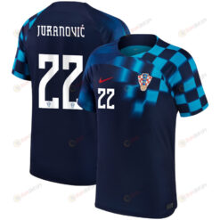 Croatia National Team 2022-23 Qatar World Cup Josip Juranovi? 22 - Away Men Jersey