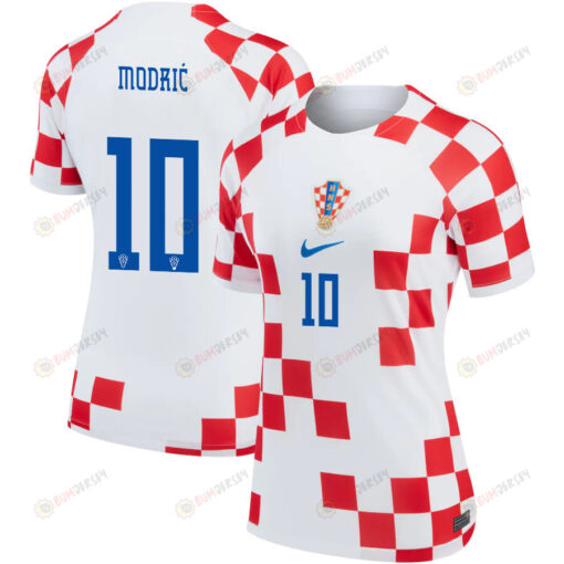 Croatia National Team 2022-23 Qatar World Cup Luka Modri? 10 Women Jersey - Home