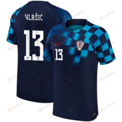 Croatia National Team 2022-23 Qatar World Cup Nikola Vla?i? 13 - Away Men Jersey