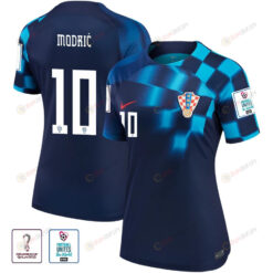 Croatia National Team Luka Modri? 10 FIFA World Cup Qatar 2022 Patch - Away Women Jersey