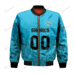 Cronulla-Sutherland Sharks Bomber Jacket 3D Printed Team Logo Custom Text And Number