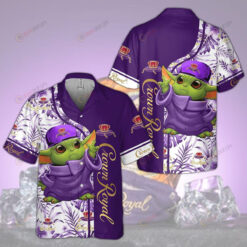 Crown Royal Baby Yoda Hawaiian Shirt In Purple