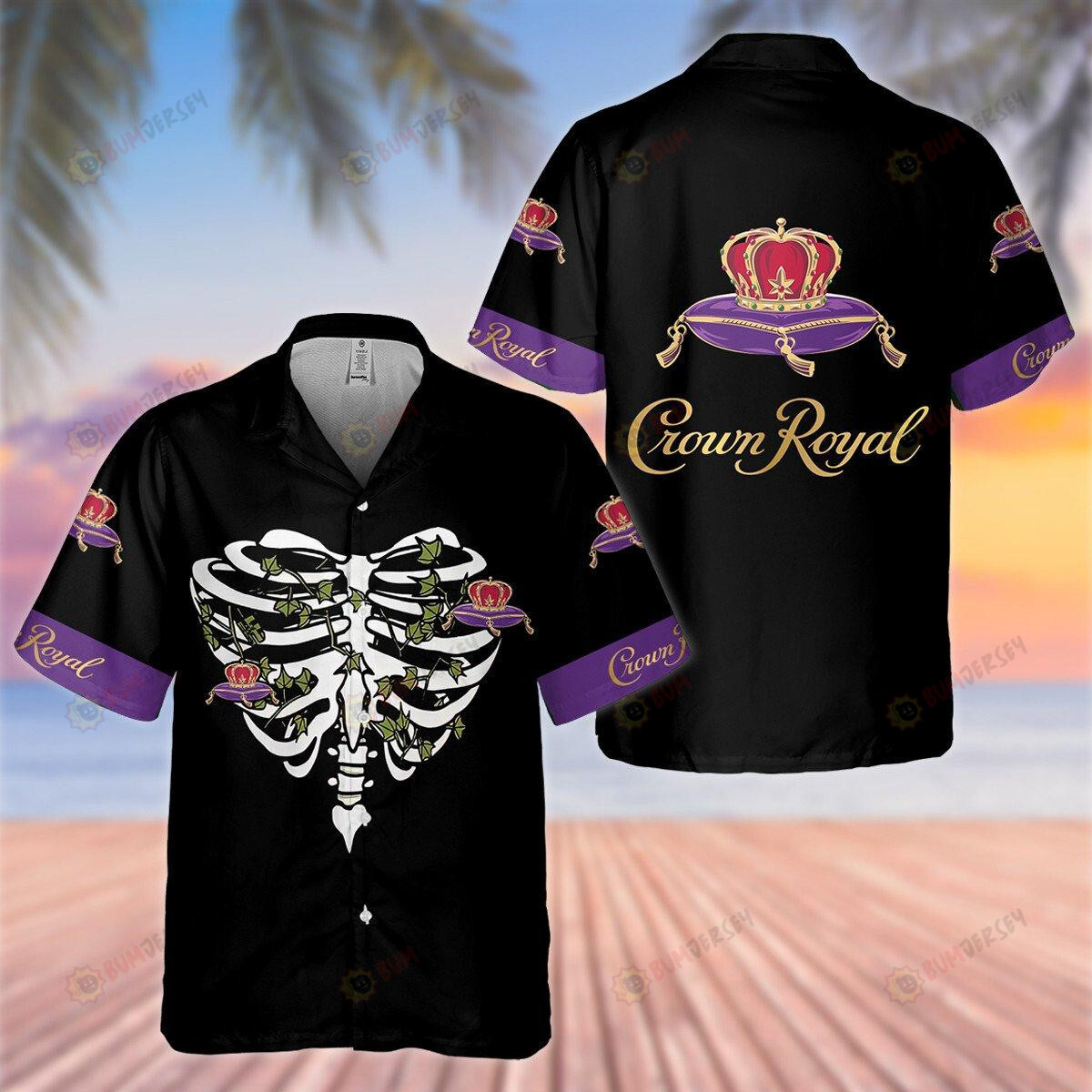 Crown Royal Bone 3D Printed Hawaiian Shirt