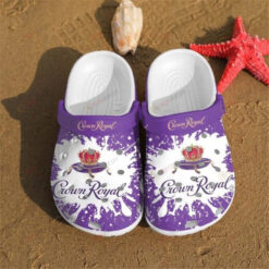Crown Royal In Purple Crocs Crocband Clog Comfortable Water Shoes - AOP Clog