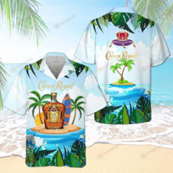 Crown Royal Island Sup Coconut Trees Hawaiian Shirt Summer Vibes