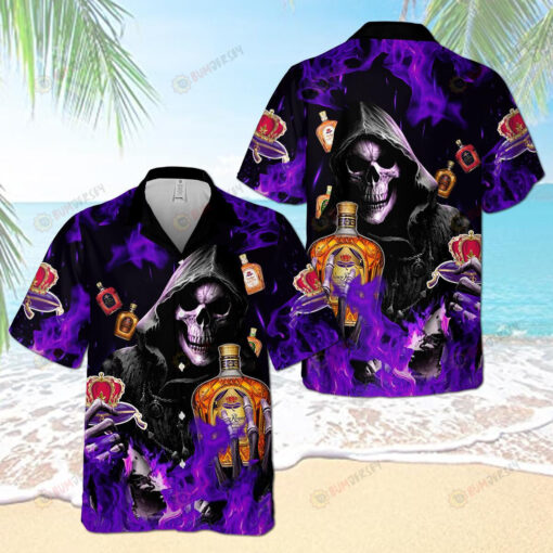 Crown Royal Skull 3D Printed Hawaiian Shirt