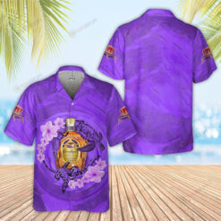 Crown Royal Turtles Hibiscus Hawaiian Shirt In Purple Color