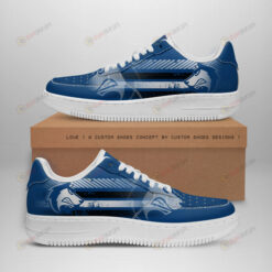 CsuPueblo Thunderwolves Logo Pattern Air Force 1 Printed In Blue