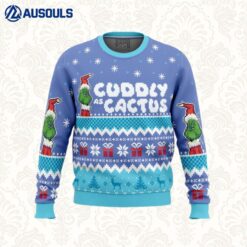 Cuddly as a Cactus Grinch Ugly Sweaters For Men Women Unisex