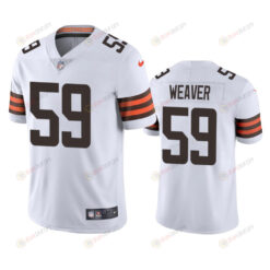Curtis Weaver 59 Cleveland Browns White Vapor Limited Jersey