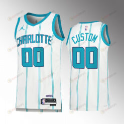 Custom 00 2022-23 Charlotte Hornets White Association Edition Jersey Swingman