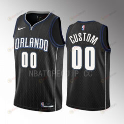 Custom 00 2022-23 Orlando Magic Black City Edition Men Jersey Swingman