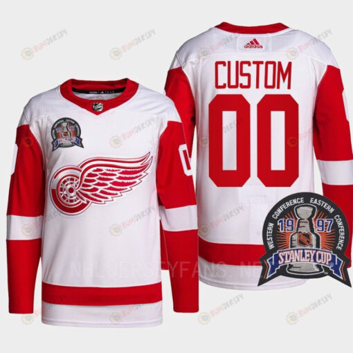 Custom 00 25th Anniversary Detroit Red Wings Red Jersey
