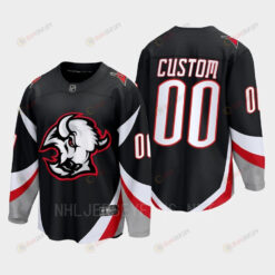 Custom 00 Buffalo Sabres 2022-23 Goathead Third Premier Breakaway Player Black Jersey
