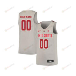 Custom 00 Elite Ohio State Buckeyes Basketball Jersey Gray