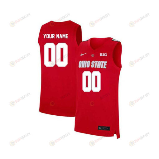 Custom 00 Elite Ohio State Buckeyes Basketball Jersey Red