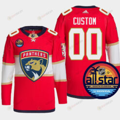 Custom 00 Florida Panthers Red Jersey 2023 NHL All-Star