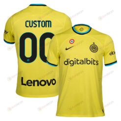 Custom 00 Inter Milan 2022/23 Third Men Jersey - Yellow