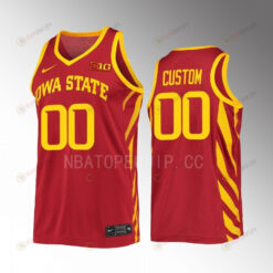 Custom 00 Iowa State Cyclones Cardinal Jersey 2022-23 College Basketball