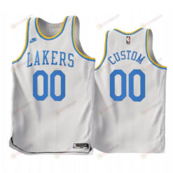 Custom 00 Los Angeles Lakers 2022-23 Classic Edition White Jersey - Men Jersey