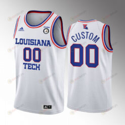 Custom 00 Louisiana Tech Bulldogs Home UniformJersey College Basketball White