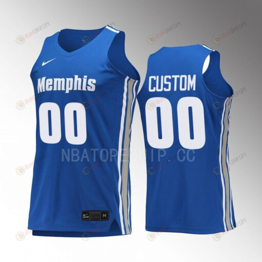 Custom 00 Memphis Tigers Uniform Jersey College Basketball Royal