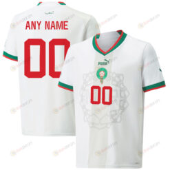 Custom 00 - Morocco National Team 2022-23 Qatar World Cup Men Away Jersey - White