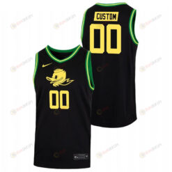 Custom 00 Oregon Ducks 2022 Duck Face Jersey College Basketball Black