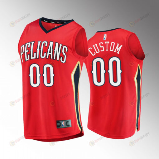 Custom 00 Pelicans Red Jersey Fast Break 2022-23 Statement